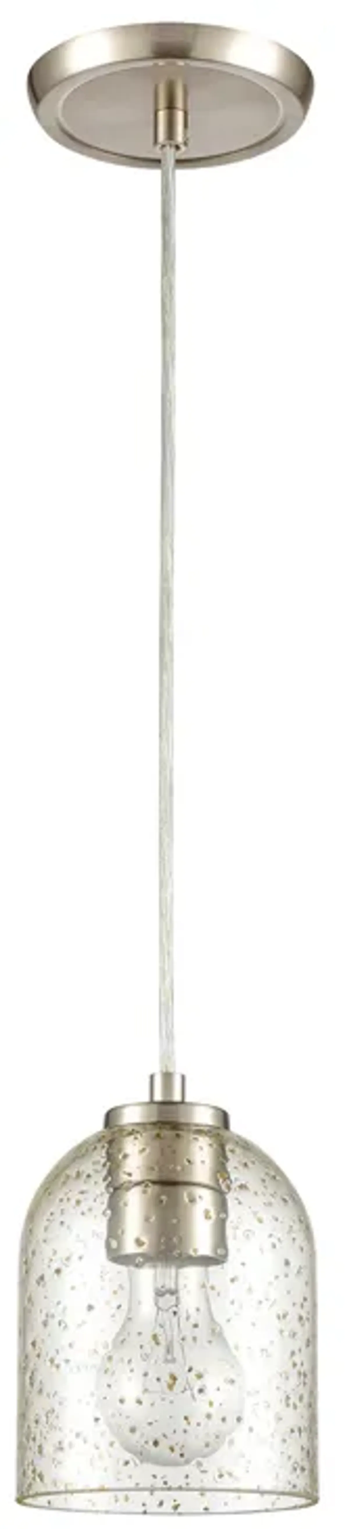 Sprinkle 5" Wide 1-Light Mini Pendant - Satin Nickel