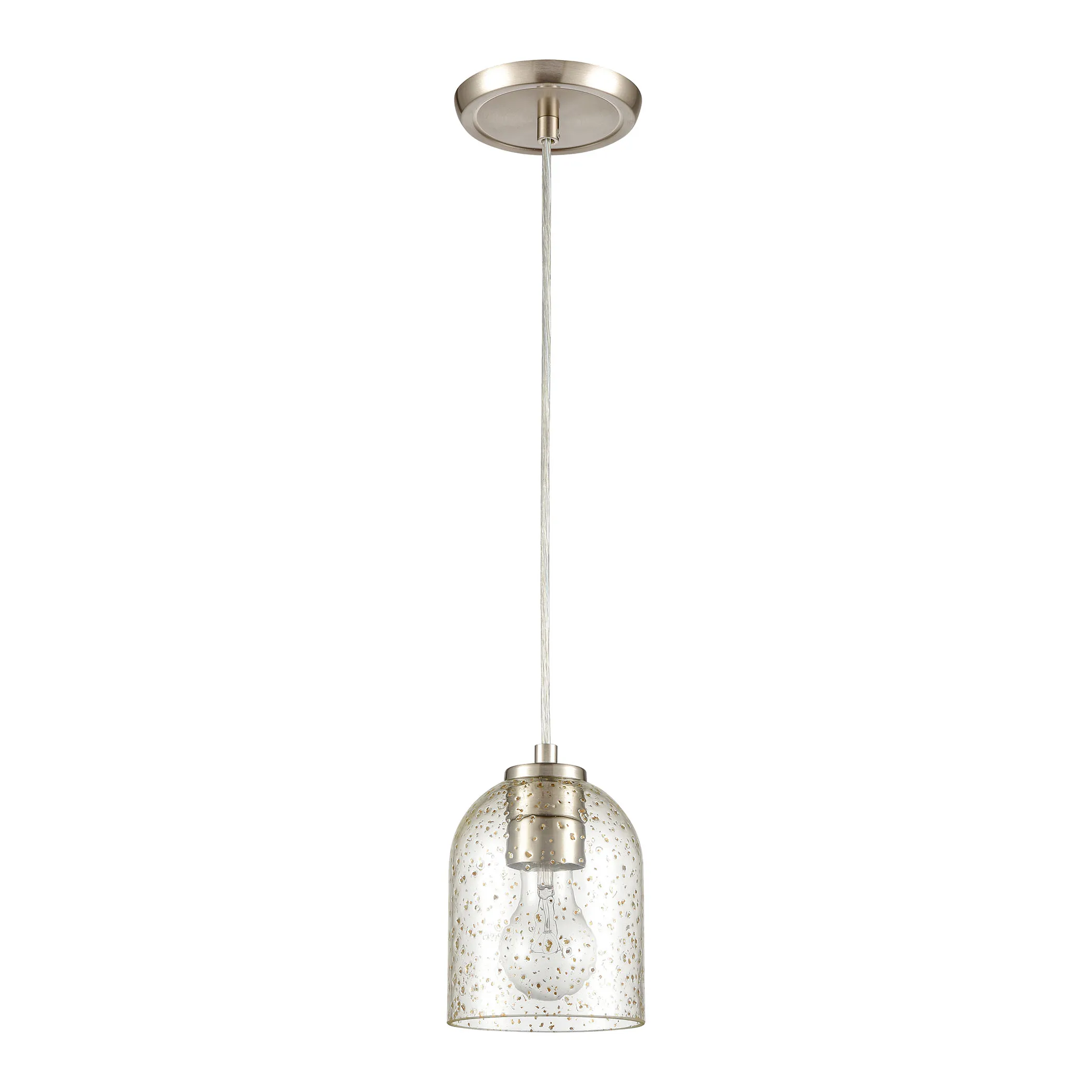 Sprinkle 5" Wide 1-Light Mini Pendant - Satin Nickel