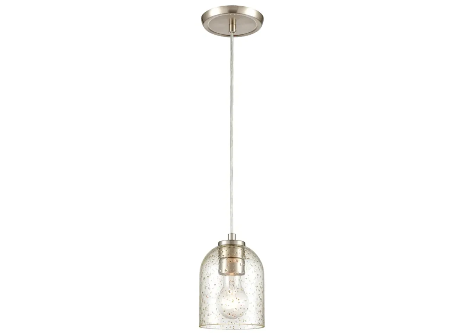 Sprinkle 5" Wide 1-Light Mini Pendant - Satin Nickel