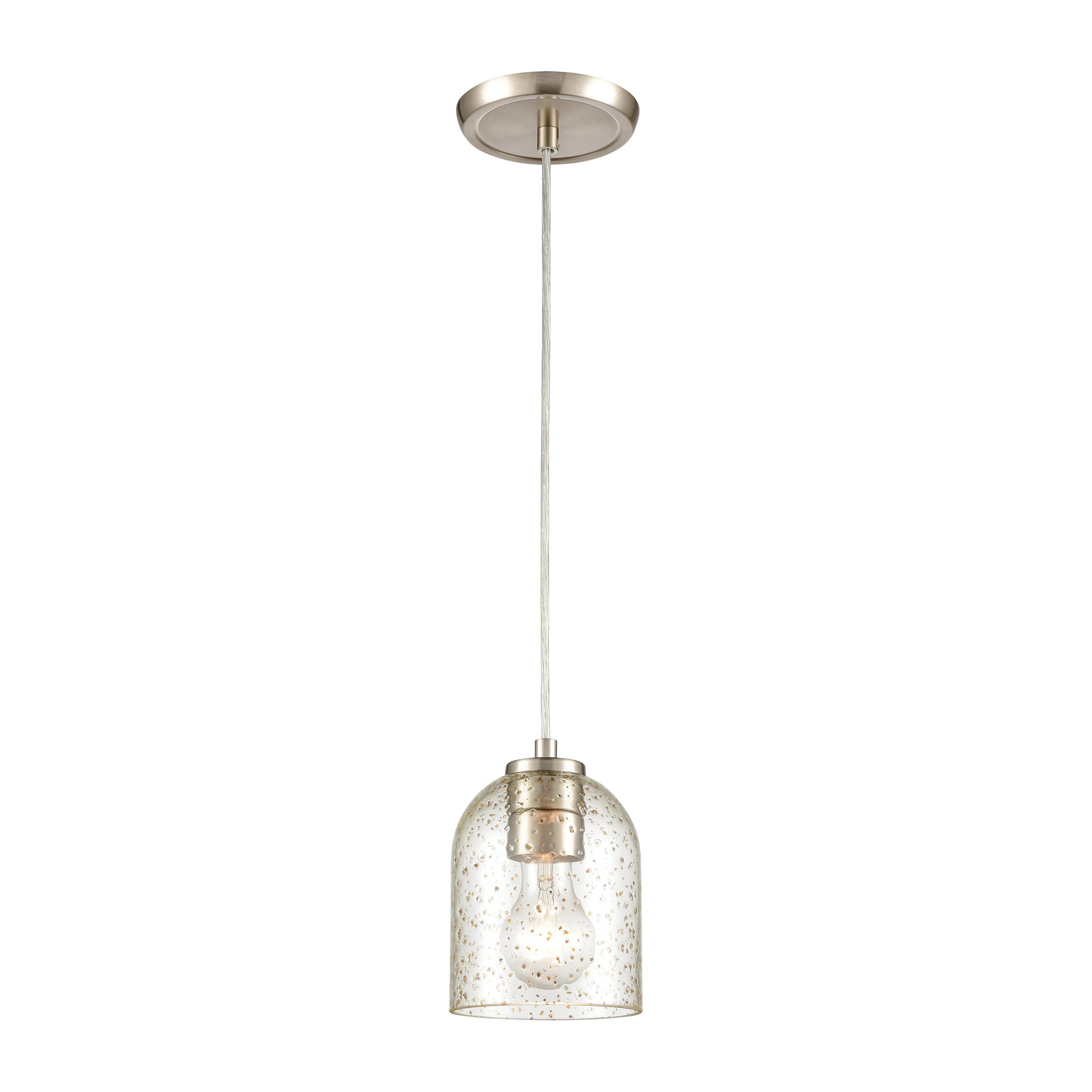 Sprinkle 5" Wide 1-Light Mini Pendant - Satin Nickel