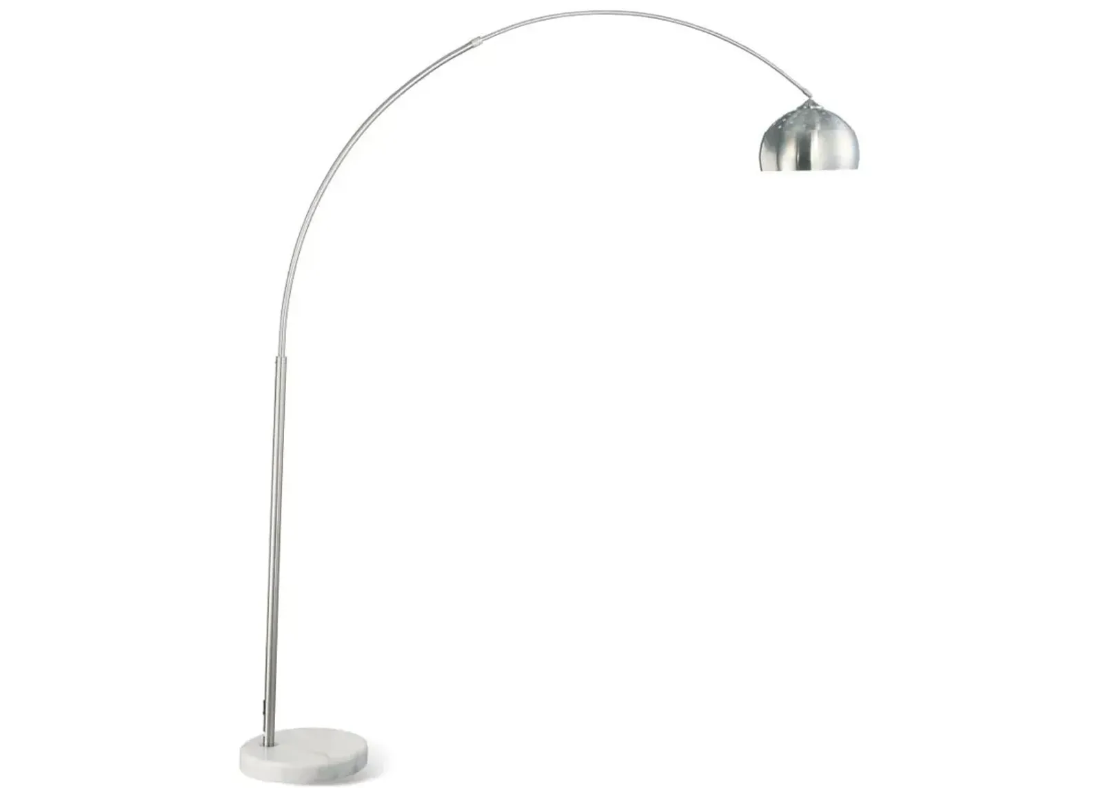 Krester Arched Floor Lamp Brushed Steel and Chrome