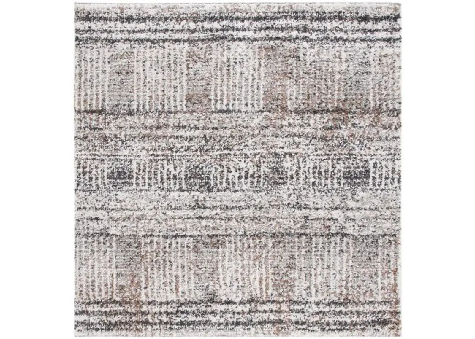 JERICHO SHAG 100 Black  6'-7' X 6'-7' Square Square Rug