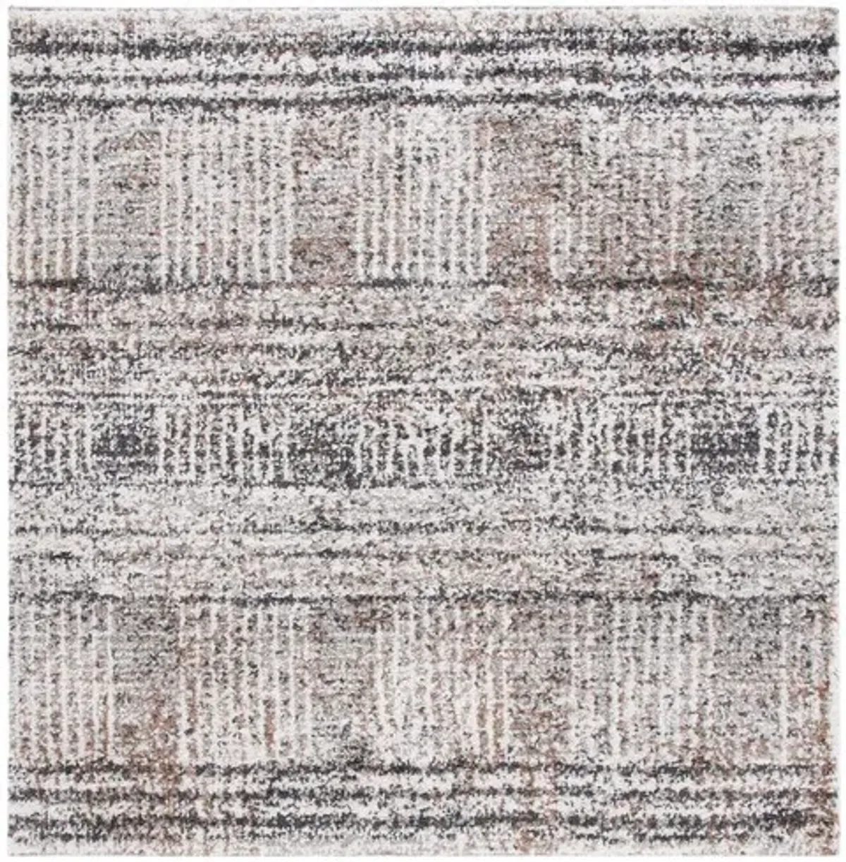 JERICHO SHAG 100 Black  6'-7' X 6'-7' Square Square Rug