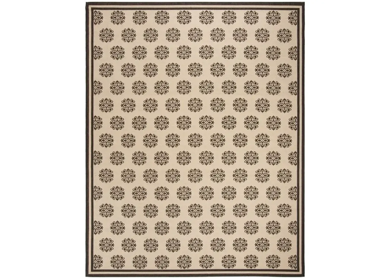 LINDEN 181 Collection LND181U-8 Creme / Brown 8' X 10'