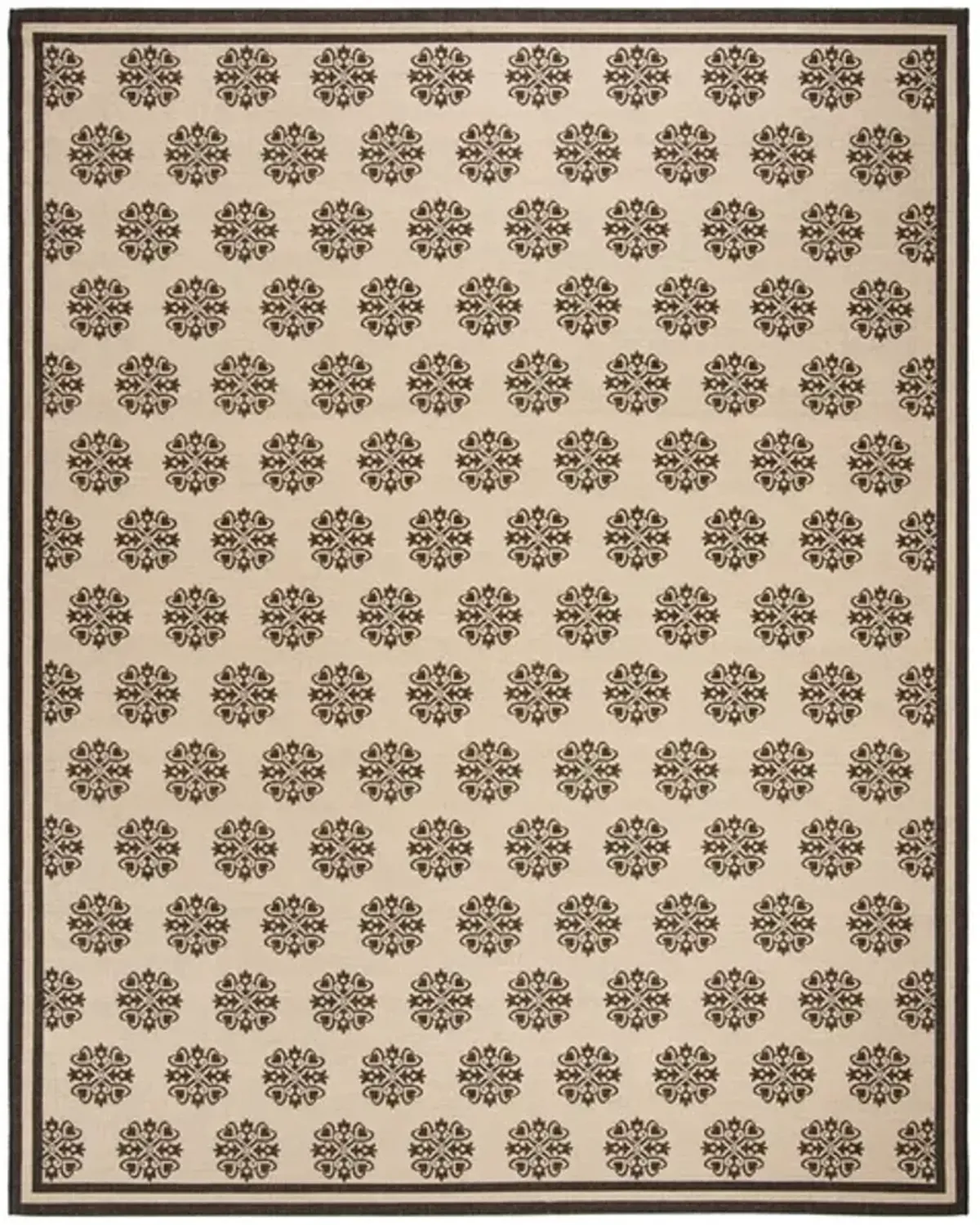 LINDEN 181 Collection LND181U-8 Creme / Brown 8' X 10'