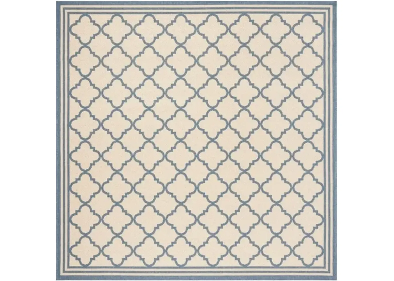 LINDEN 121 Collection LND121N-6SQ Cream / Blue 6'-7" X 6'-7" Square