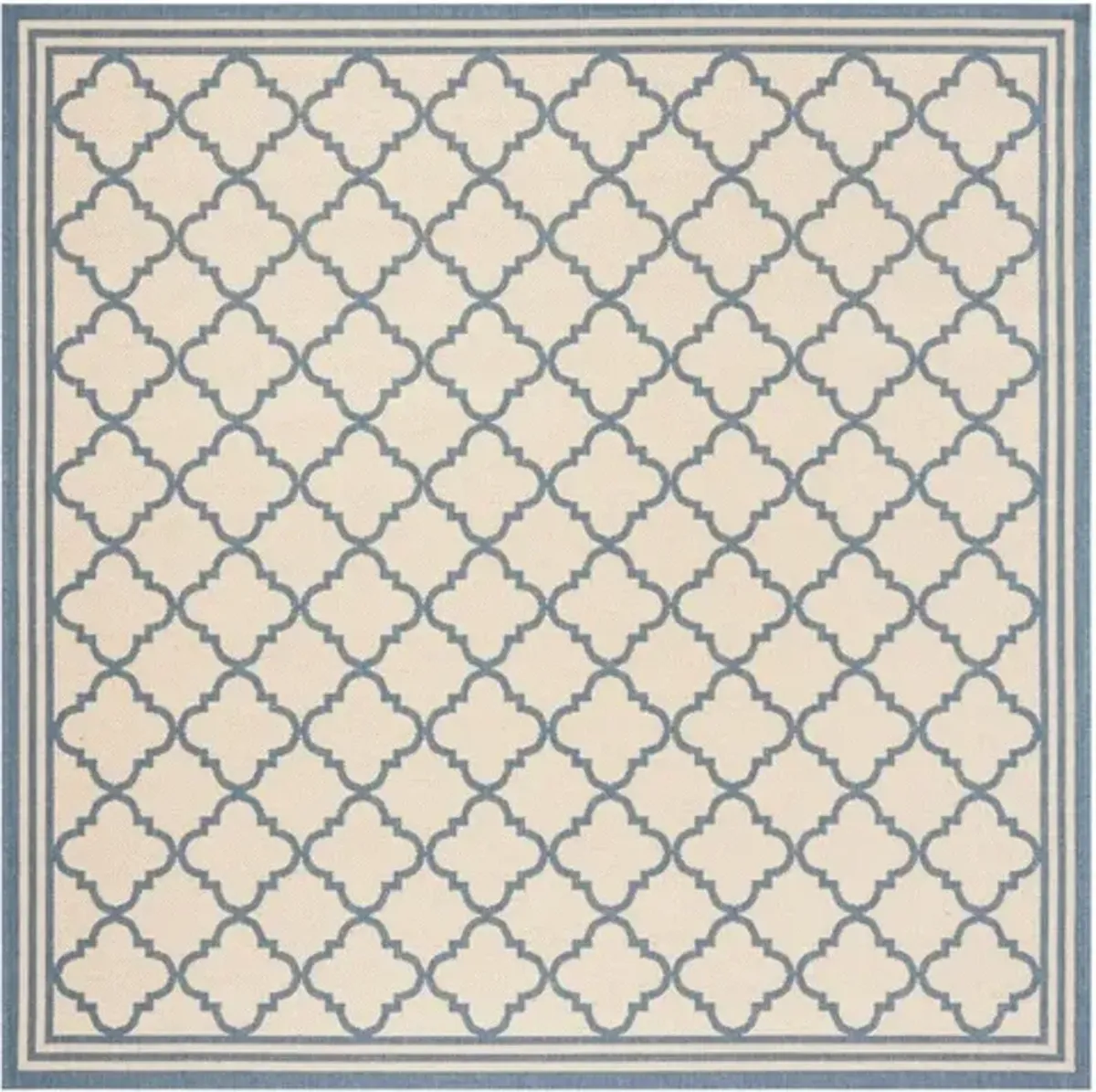 LINDEN 121 Collection LND121N-6SQ Cream / Blue 6'-7" X 6'-7" Square