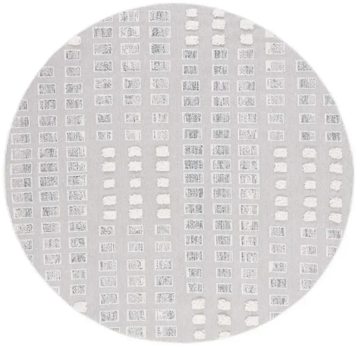 TRENDS 122 Grey  6'-7' X 6'-7' Round Round Rug