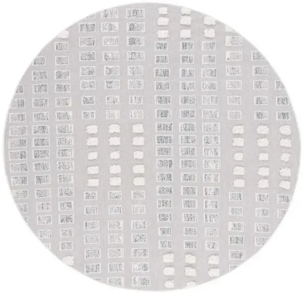TRENDS 122 Grey  6'-7' X 6'-7' Round Round Rug