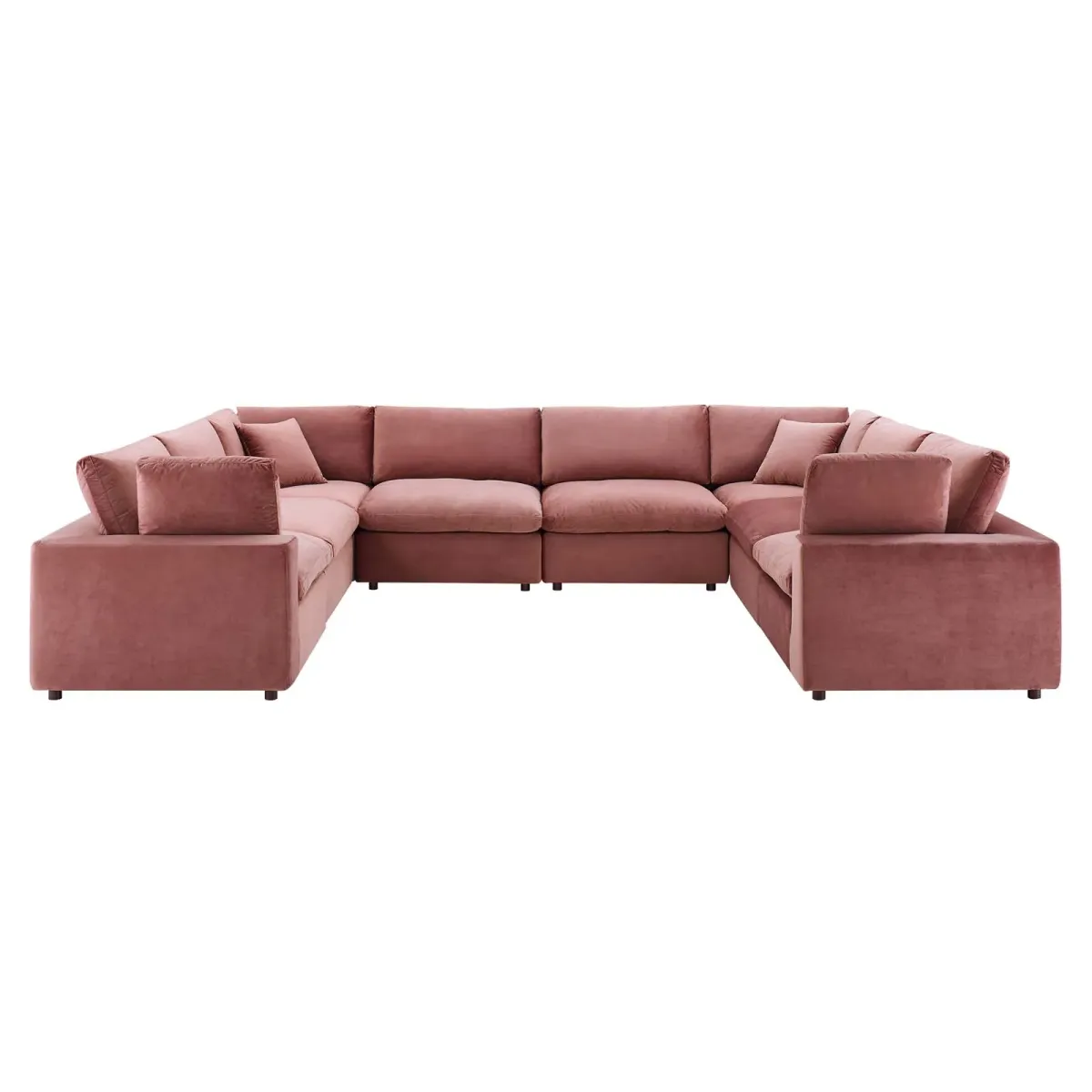 Commix Down Filled Overstuffed Performance Velvet 	8-Piece Sectional Sofa