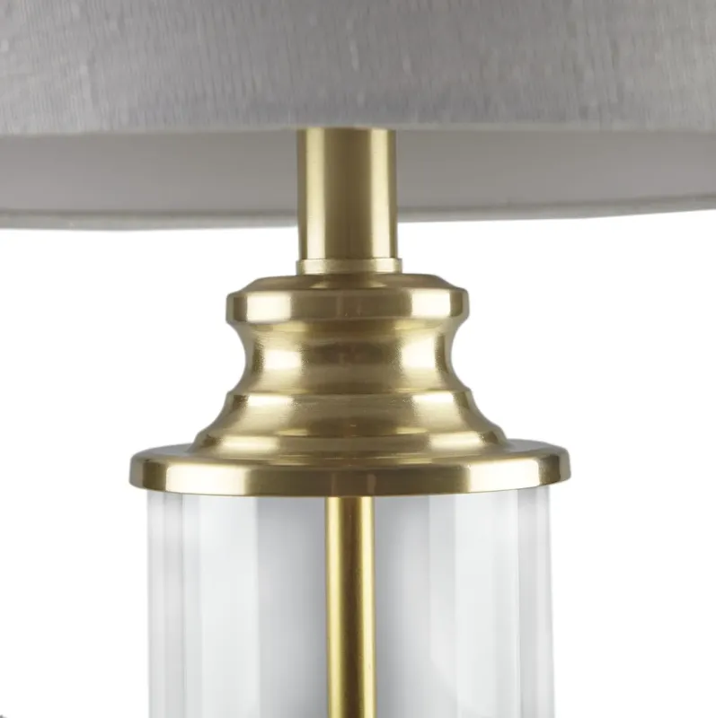 510 Design Clarity Gold Glass Cylinder Table Lamp Set of 2