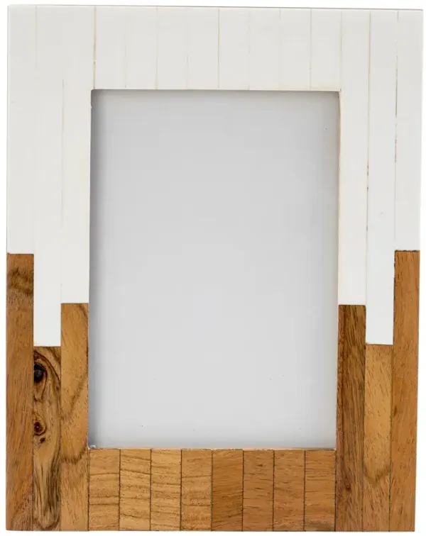 Resin, 5x7" 2-toned Frame, Natural/white