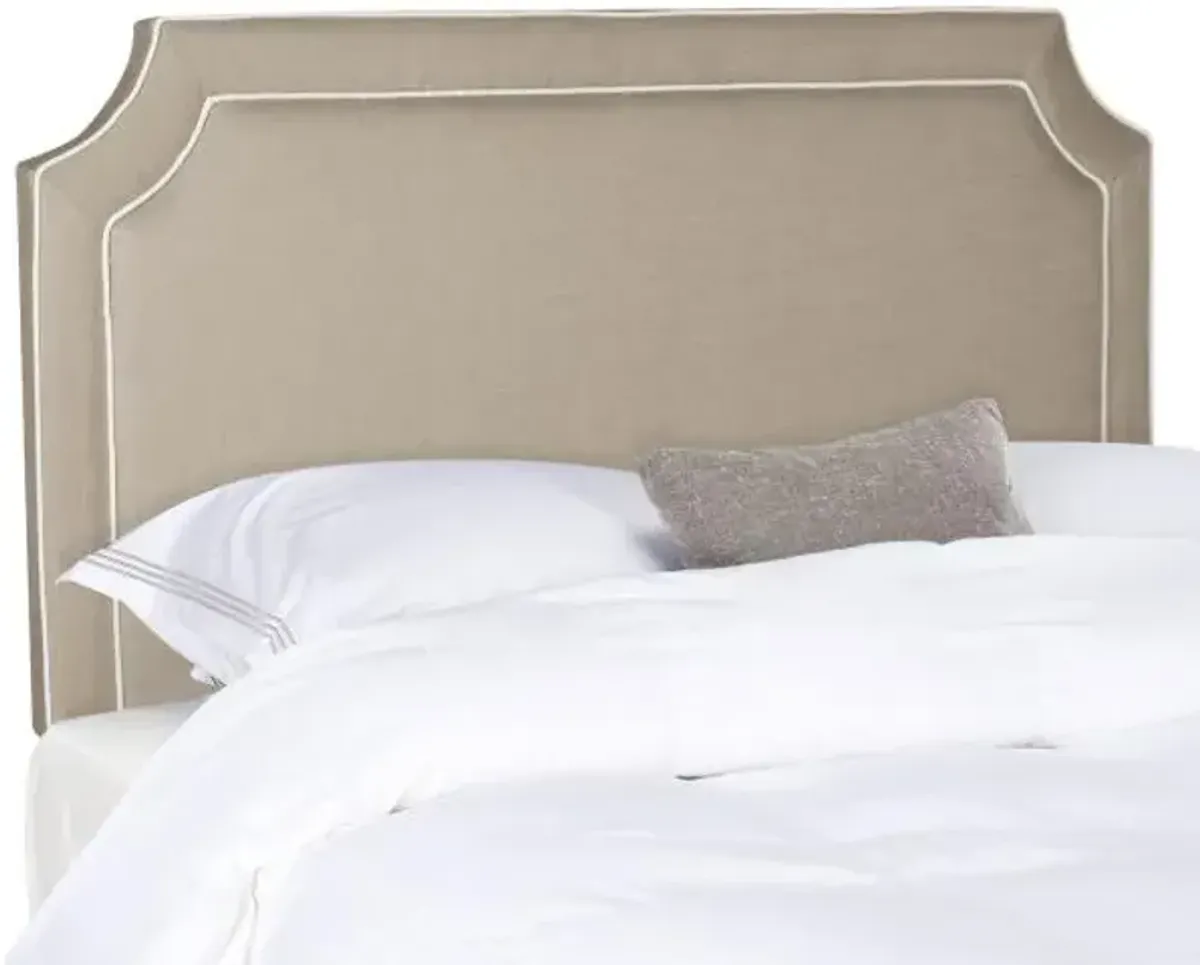 Dane Oyester & White Piping Headboard