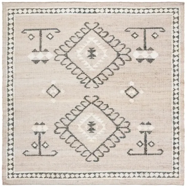 KILIM 762 GREY  3' x 3' Square Square Rug