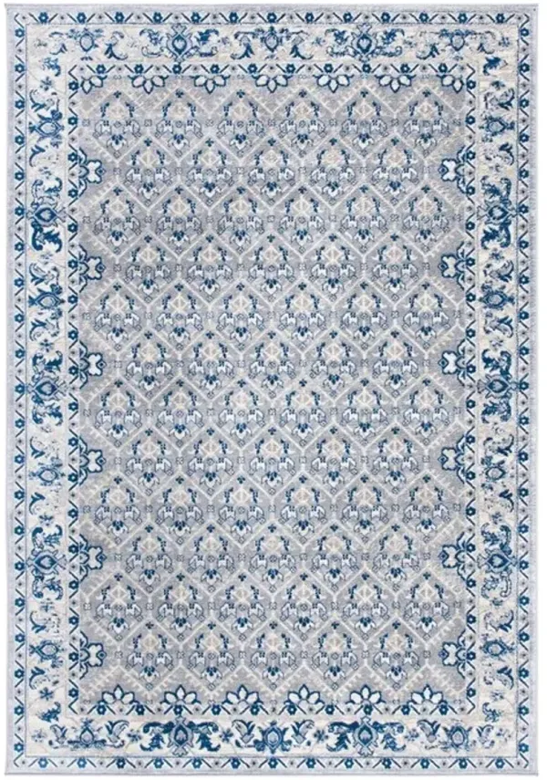 Brentwood 869 Grey / Blue 9' X 12' Large Rectangle Powerloomed Rug