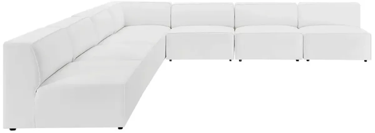 Mingle Vegan Leather 7-Piece Sectional Sofa