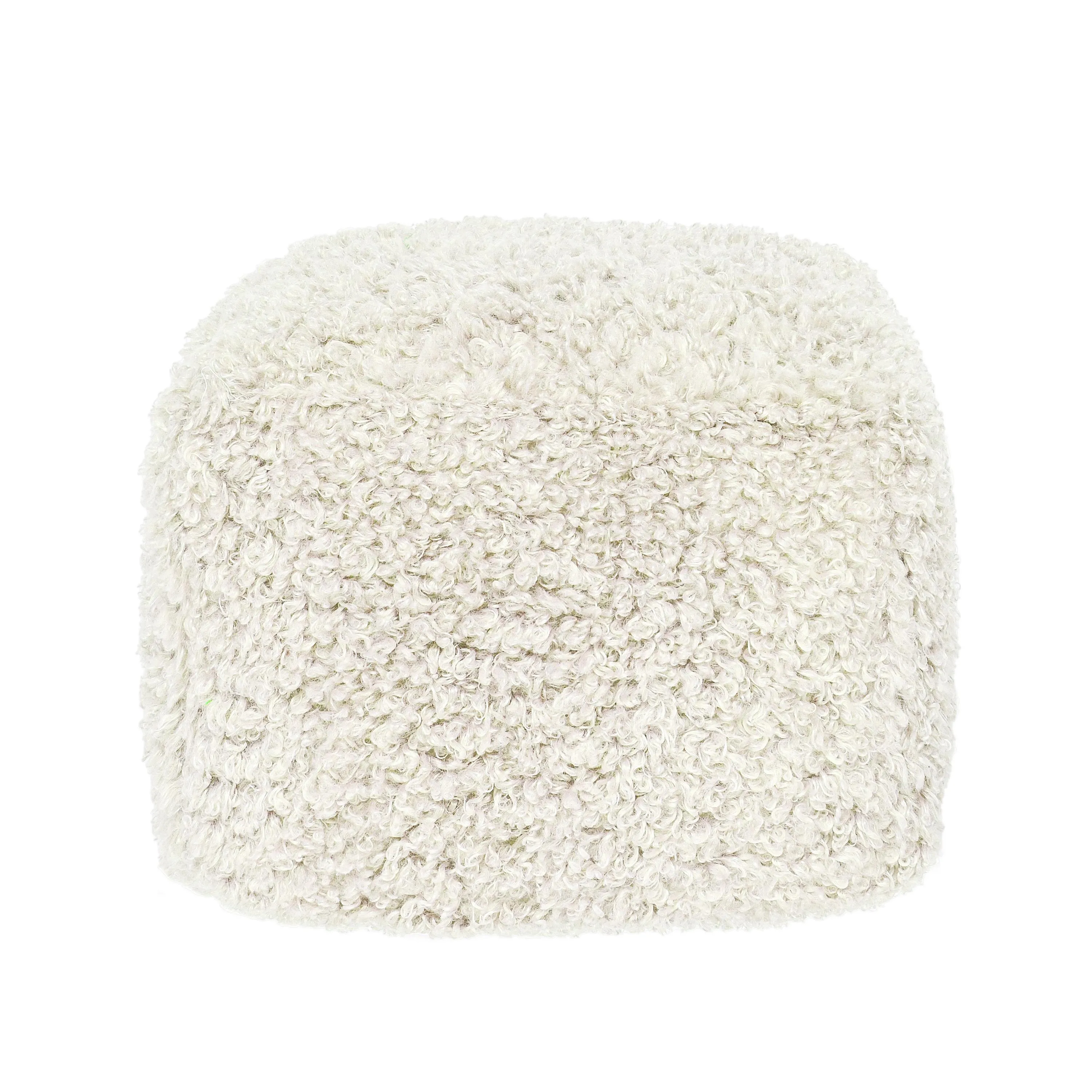 Carters Ivory Pouf 18x18x14