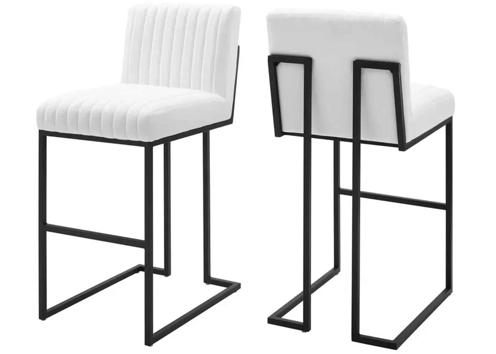 Indulge Channel Tufted Fabric Bar Stools