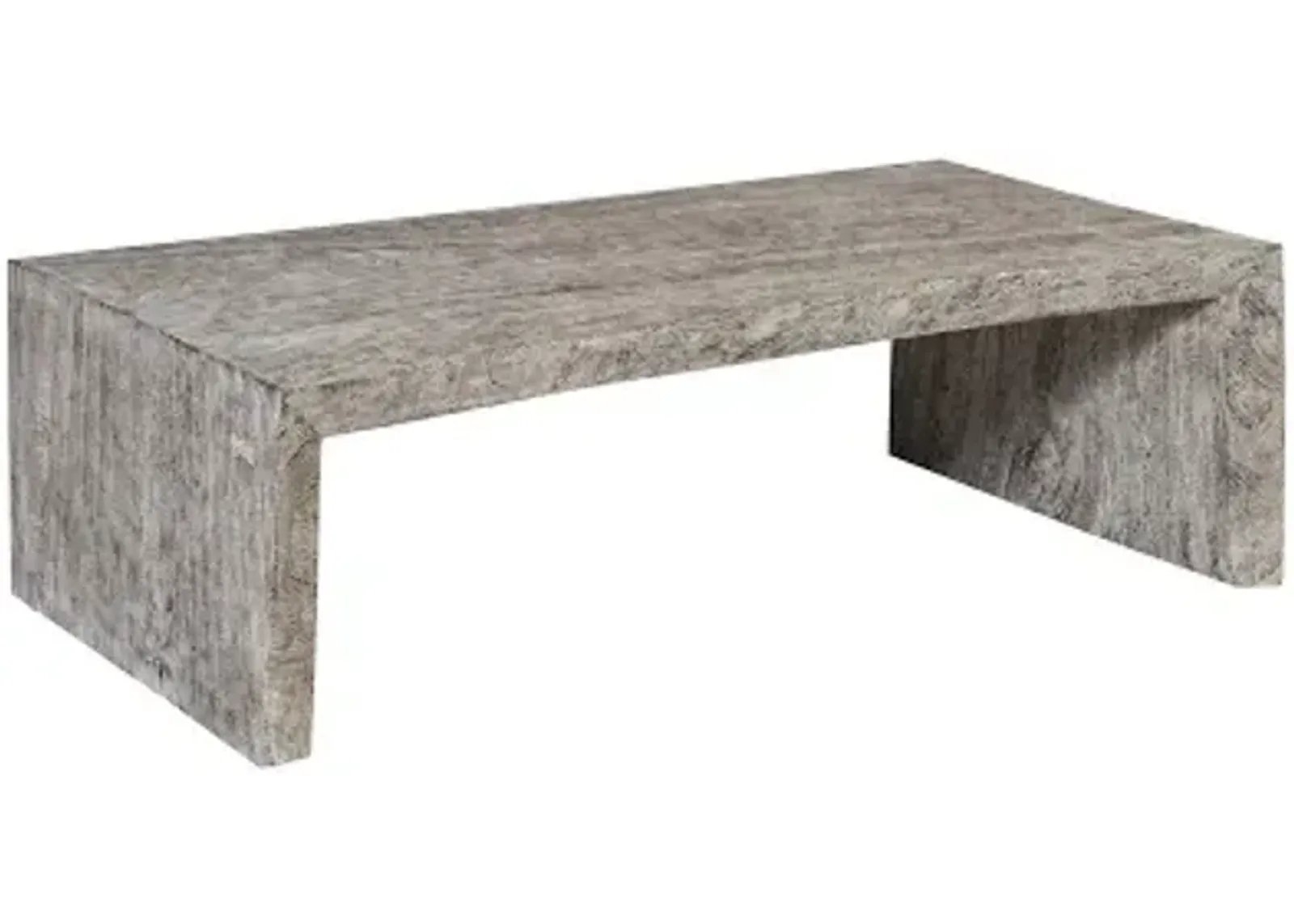 waterfall coffee table, gray stone