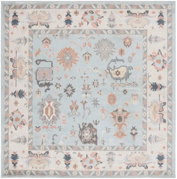 PHOENIX 562 LIGHT BLUE  6'-7' x 6'-7' Square Square Rug