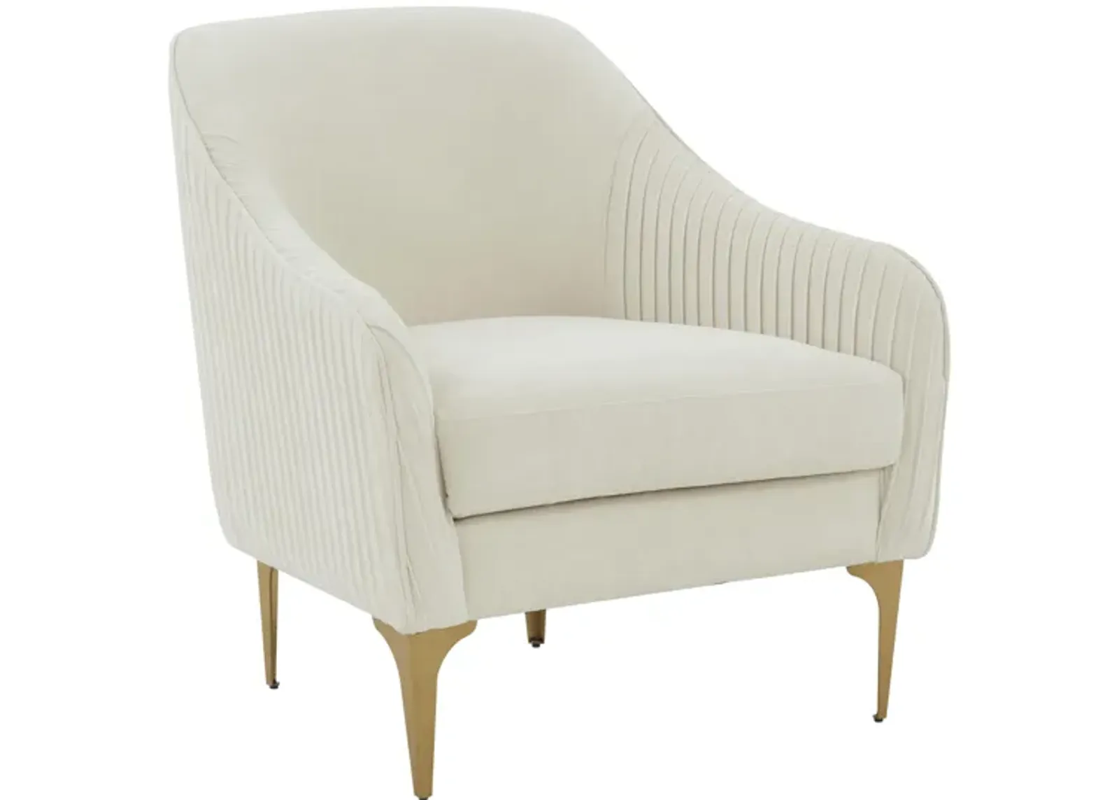 Serena Cream Velvet Accent Chair