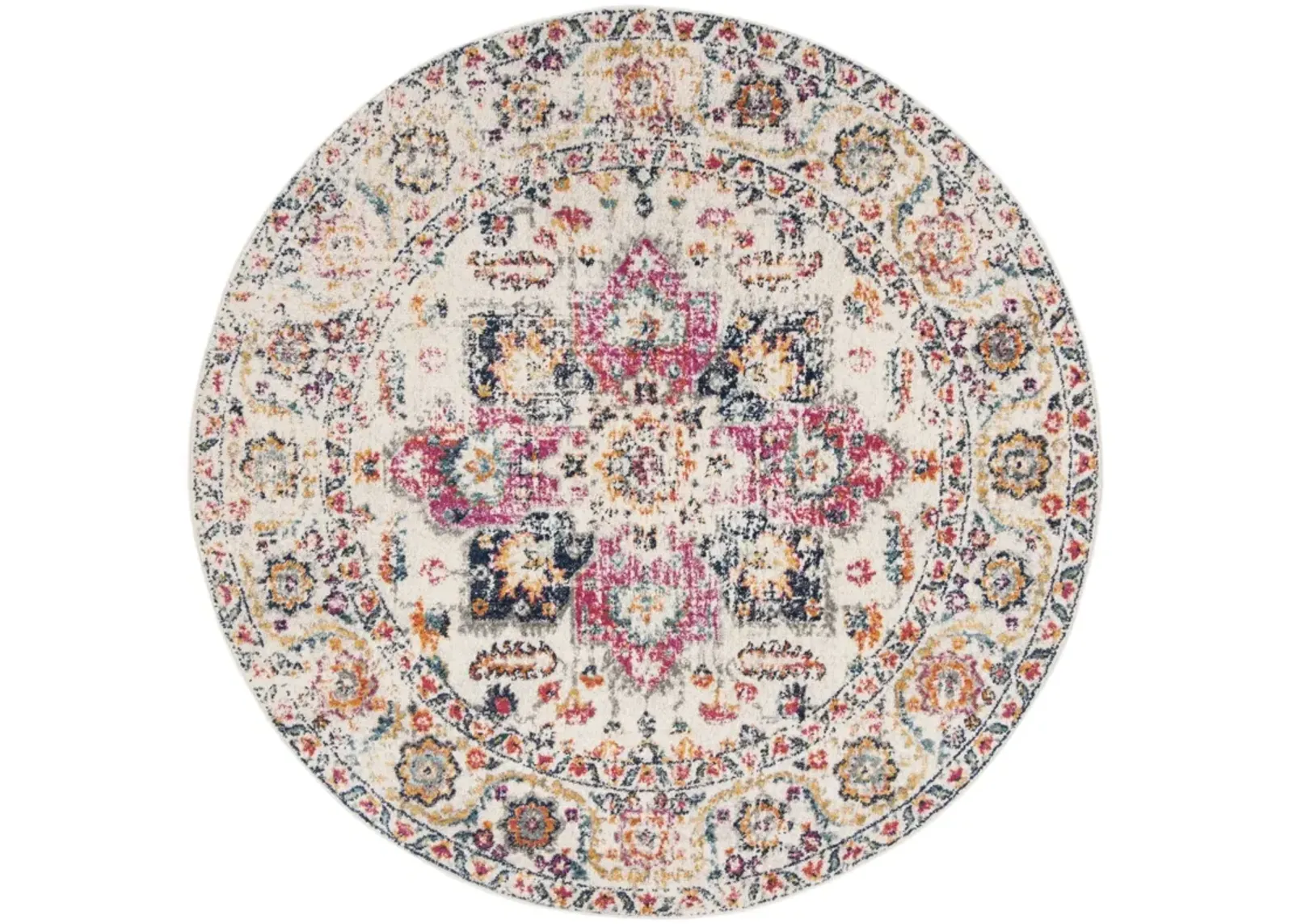 MADISON 603 FUCHSIA  3' x 3' Round Round Rug