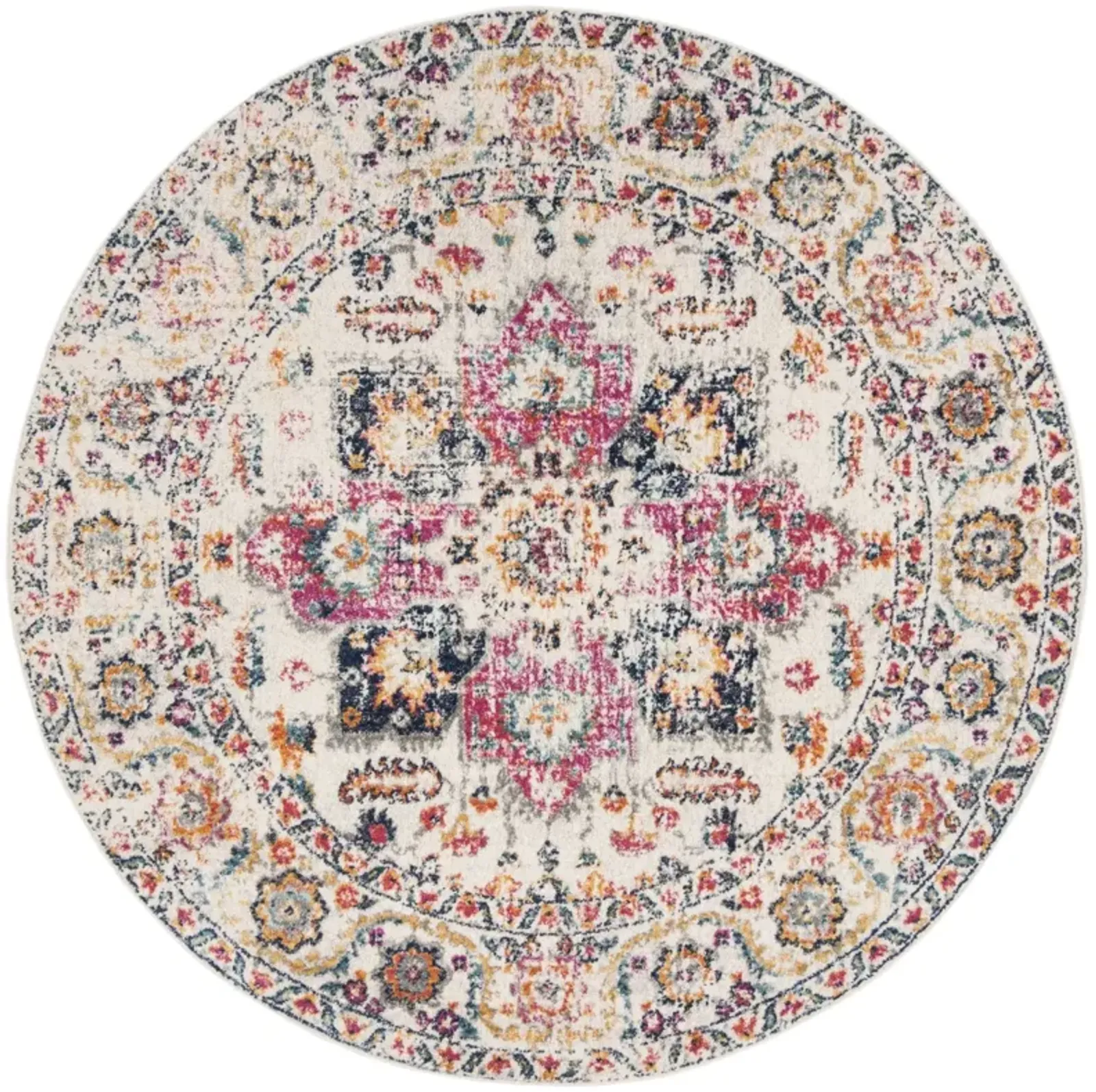 MADISON 603 FUCHSIA  3' x 3' Round Round Rug