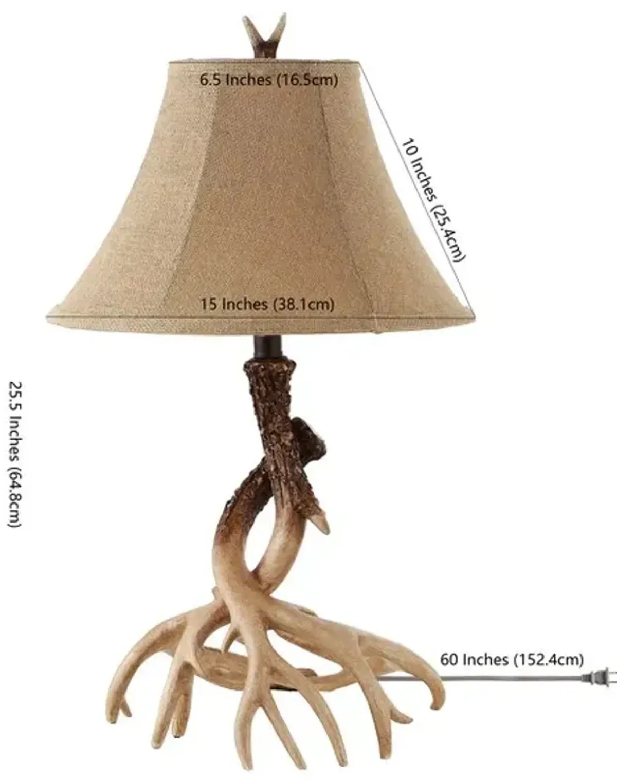 Sundance 25.5-Inch H Faux Antler Table Lamp - Set of 2