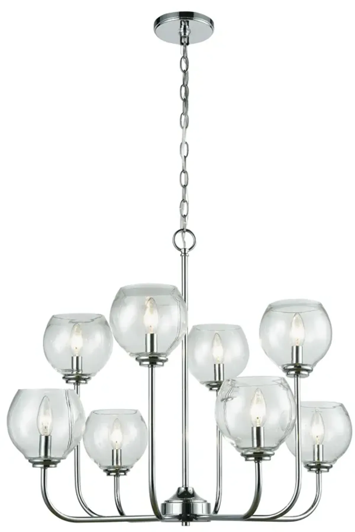 Emory 30" Wide 8-Light Chandelier - Polished Chrome