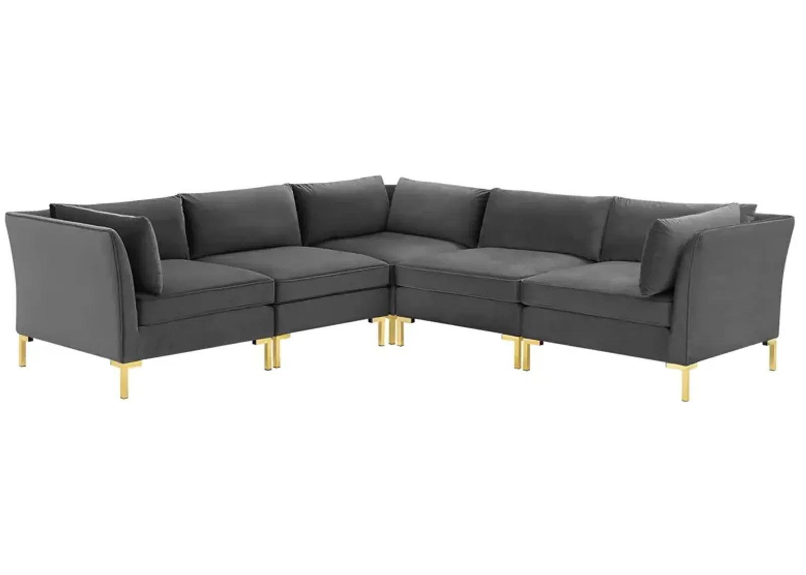 Ardent 5-Piece Performance Velvet Sectional Sofa