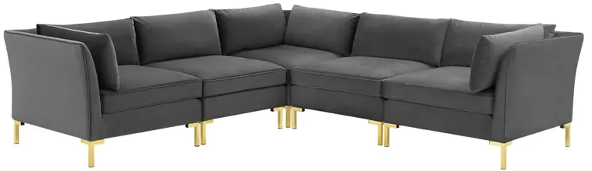 Ardent 5-Piece Performance Velvet Sectional Sofa