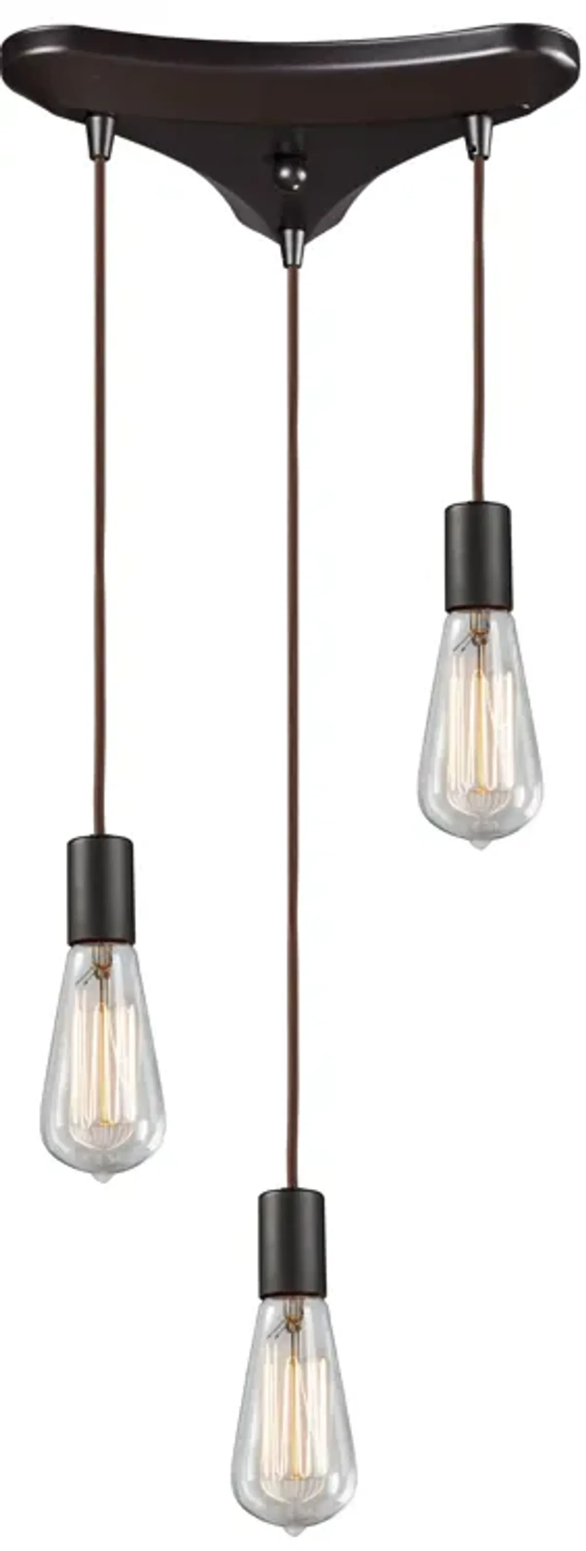 Menlow Park 10" Wide 3-Light Multi Pendant - Oiled Bronze