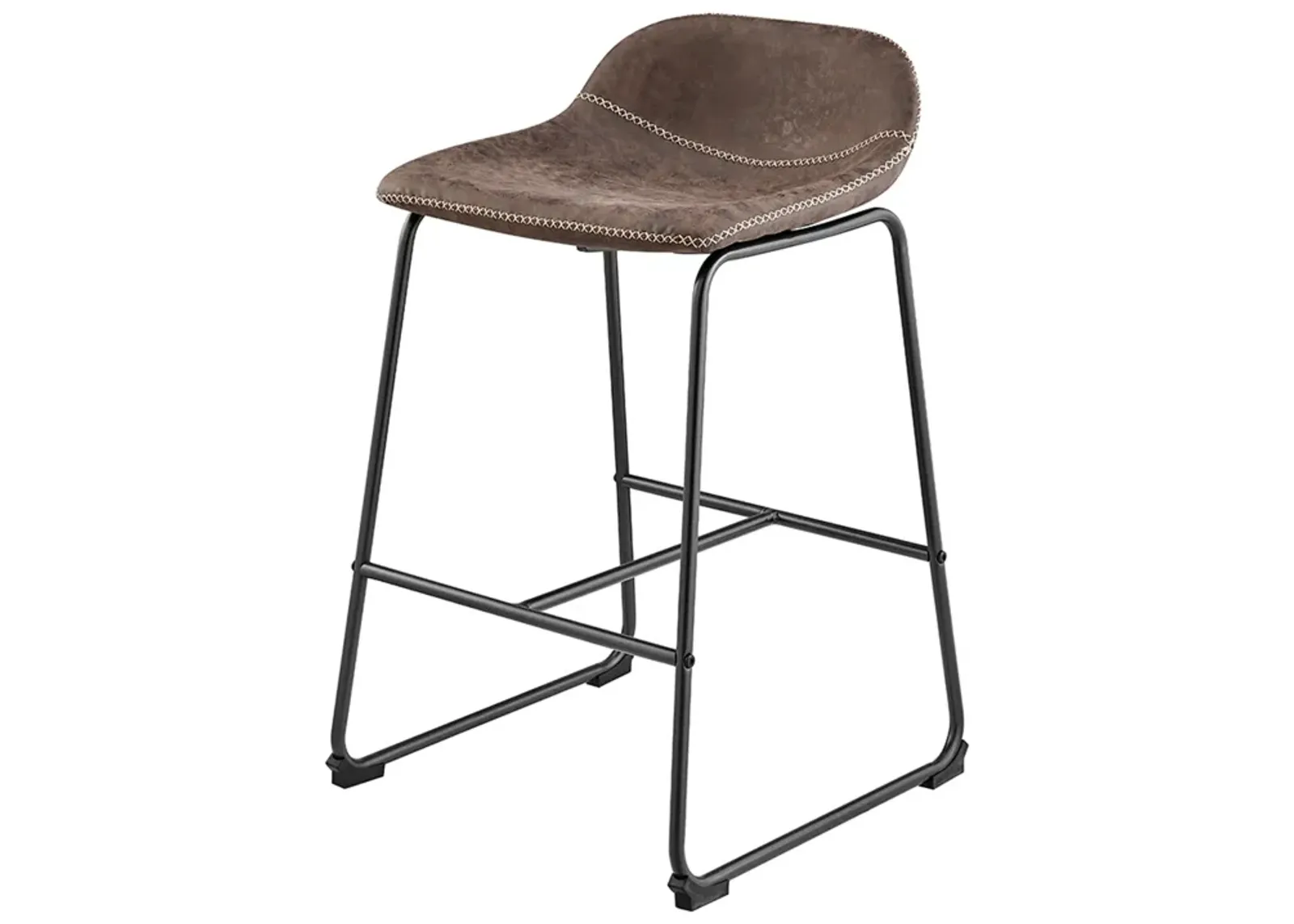 Leighton KD PU Counter Stool, Vintage Coffee Brown 