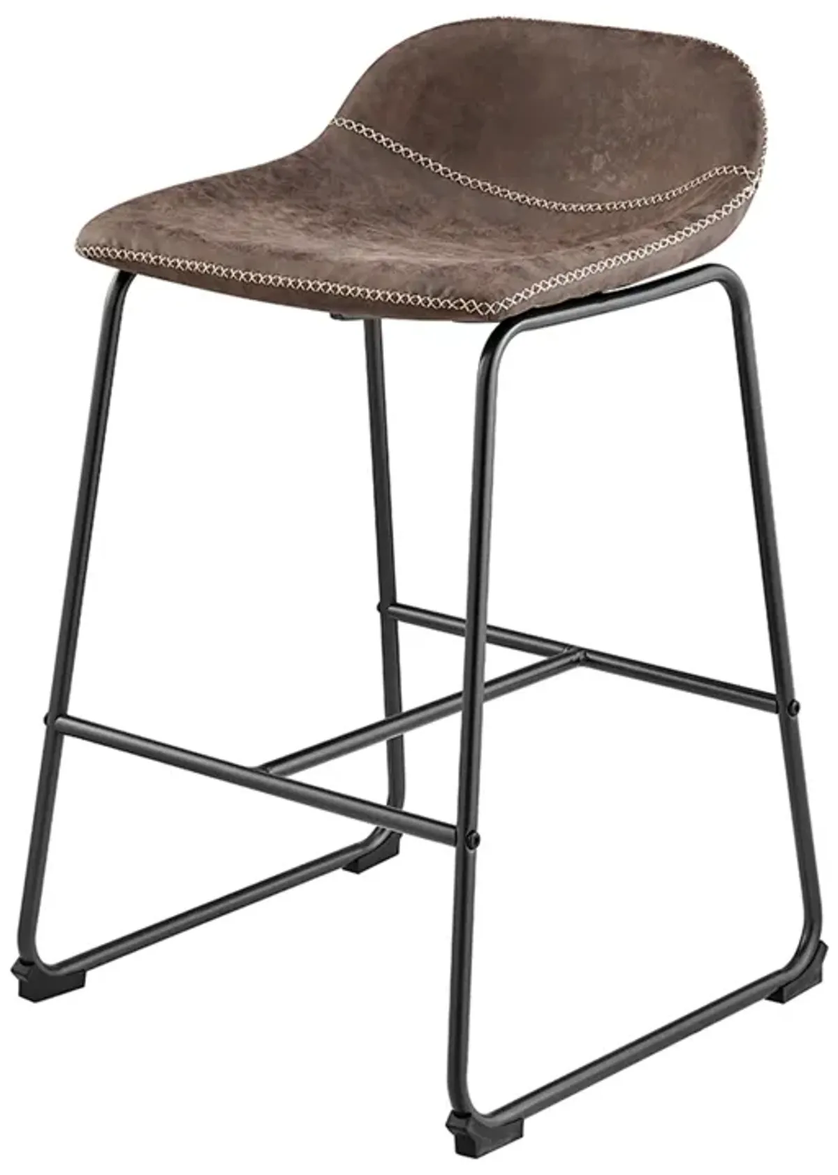 Leighton KD PU Counter Stool, Vintage Coffee Brown 