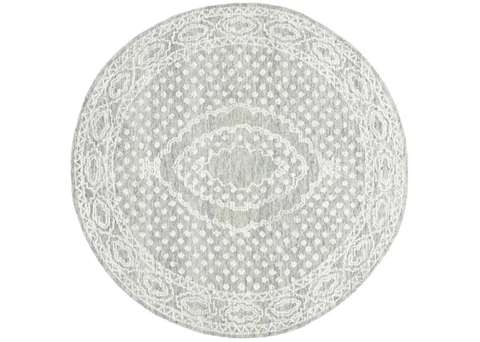 EBONY 306 IVORY  6' x 6' Round Round Rug