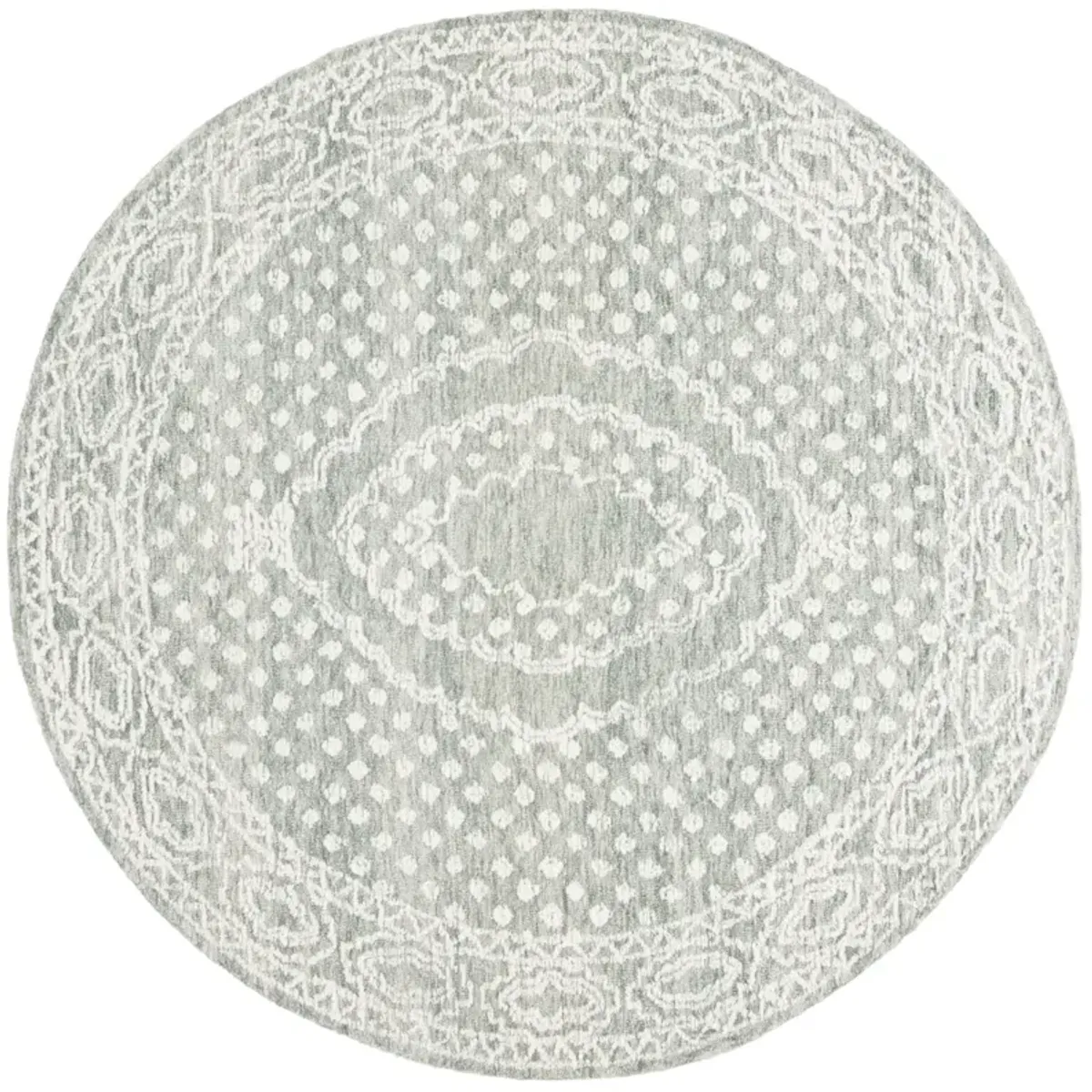 EBONY 306 IVORY  6' x 6' Round Round Rug