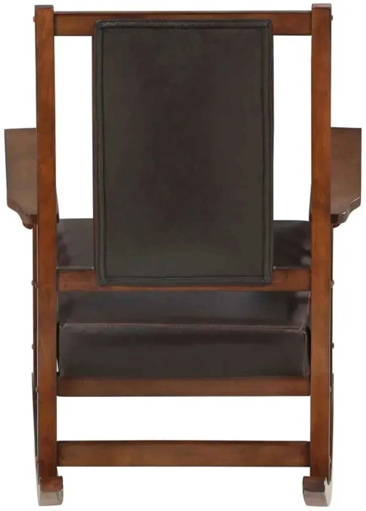 Ida Upholstered Rocking Chair Tobacco and Dark Brown