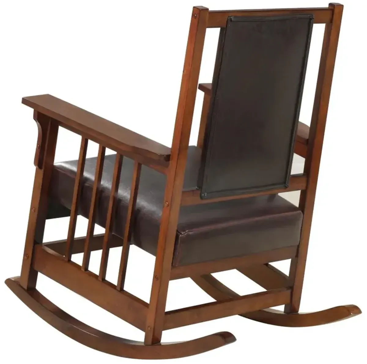 Ida Upholstered Rocking Chair Tobacco and Dark Brown