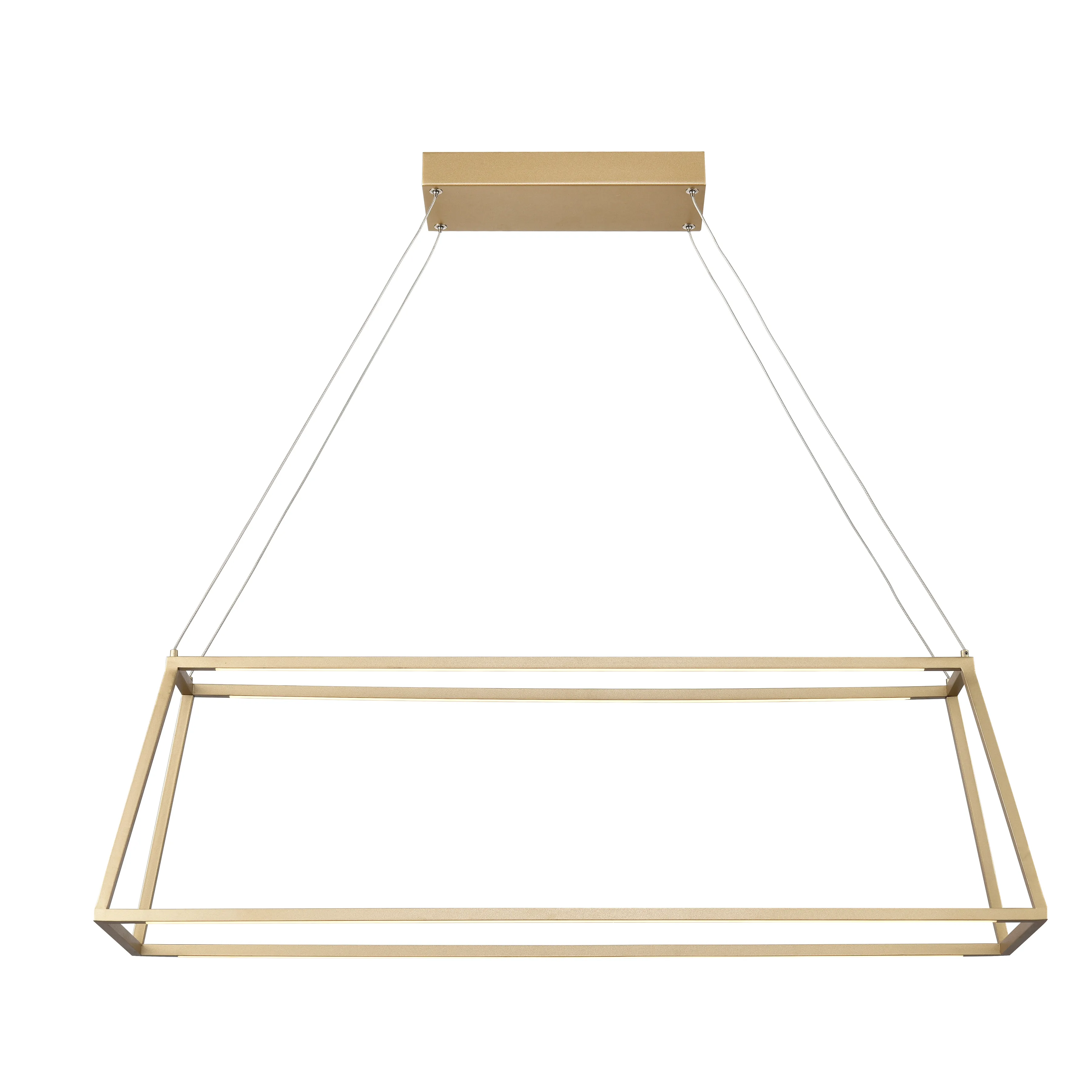 Minimalist 36" Wide LED Linear Chandelier - Soft Gold