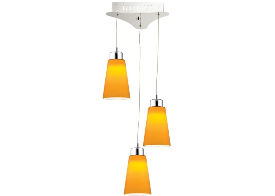 Coppa 11" Wide 3-Light Mini Pendant - Chrome