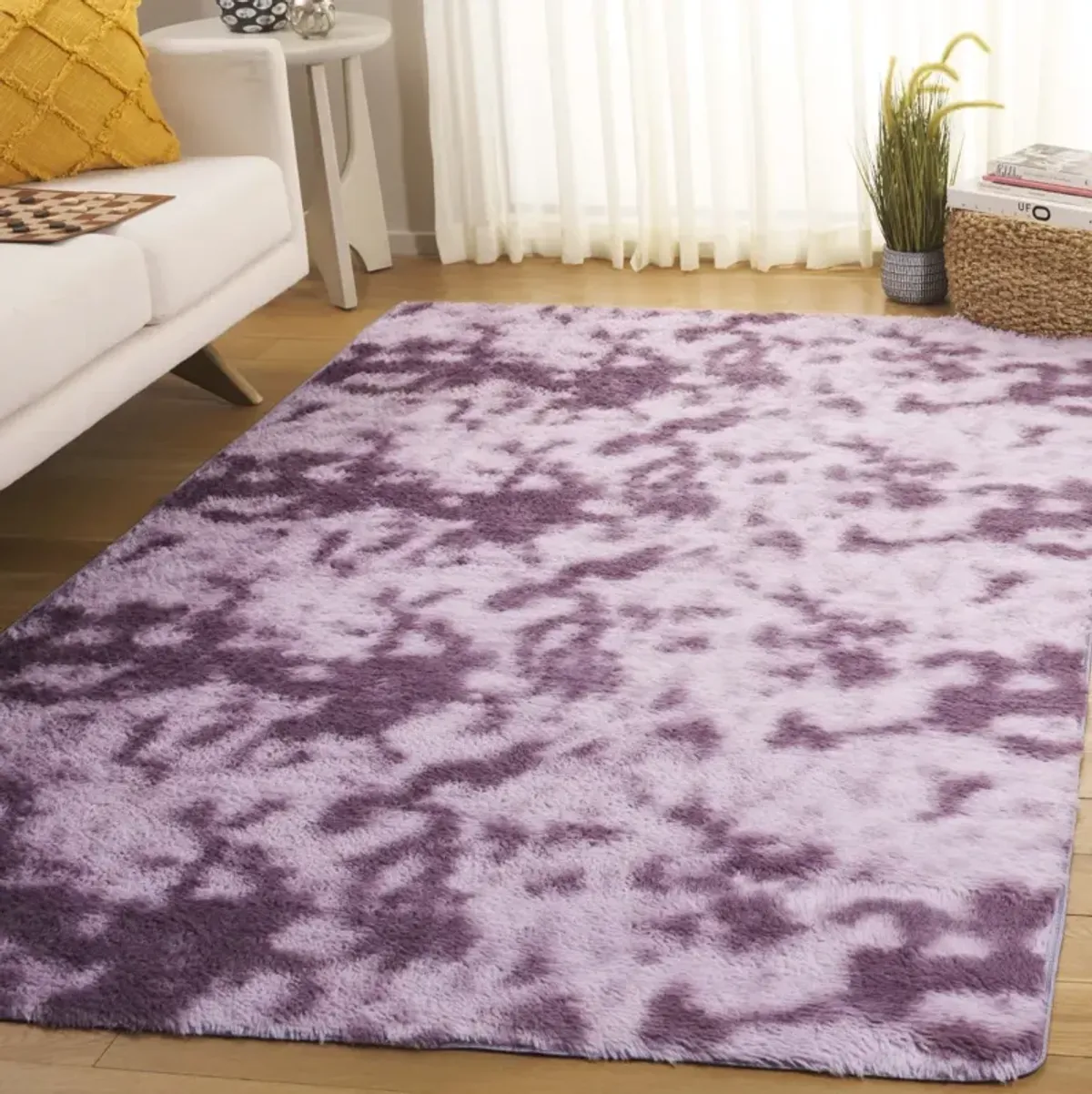 RAINBOW SHAG 100 PURPLE 2'-3' x 4' Accent Rug