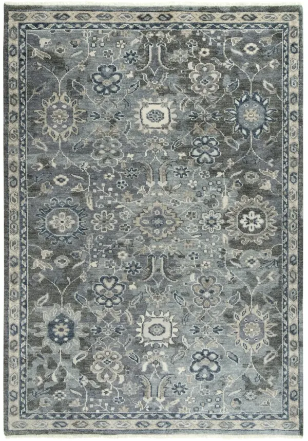 Ashton Gray  Hand Spun Wool/Tencel 6' x 9' Rectangle Rug