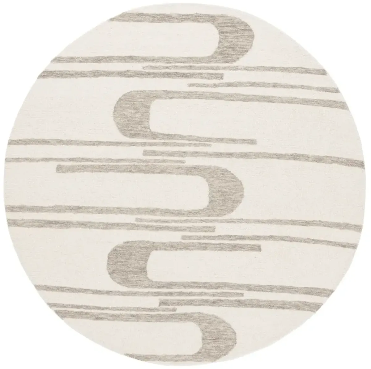 EBONY 951 IVORY  6' x 6' Round Round Rug