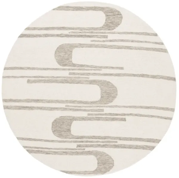 EBONY Hand Tufted 6' x 6' Round area rug