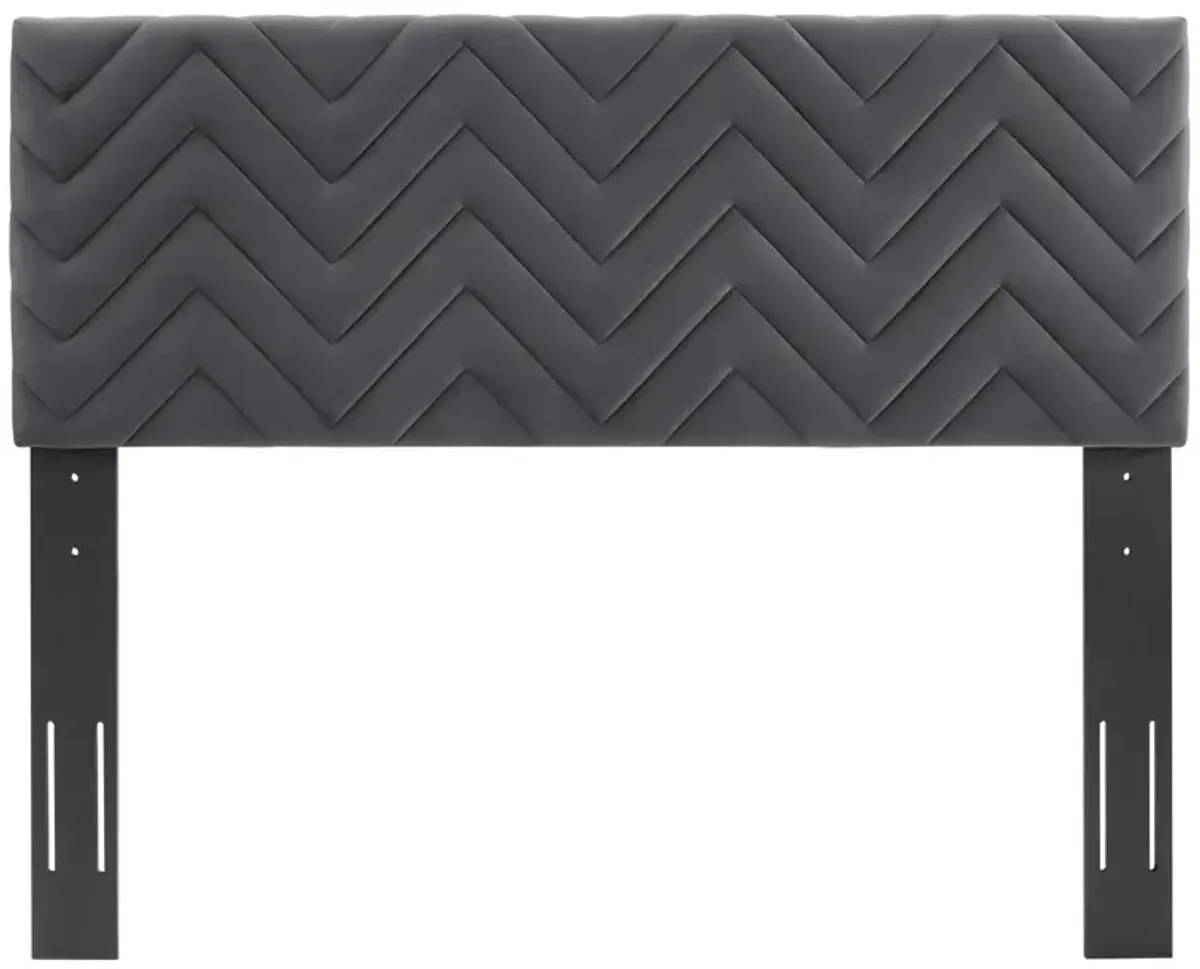 Mercy Chevron Tufted Performance Velvet King/California King Headboard