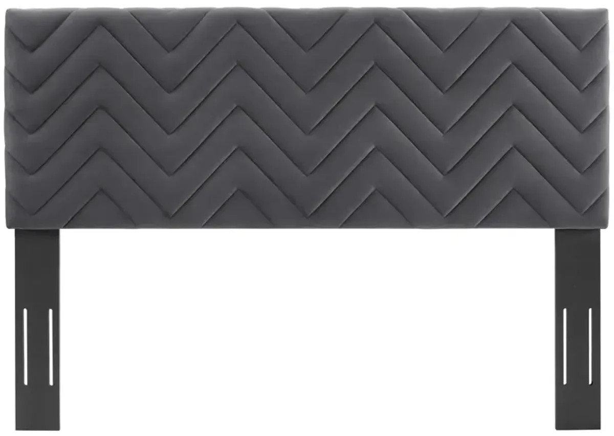 Mercy Chevron Tufted Performance Velvet King/California King Headboard