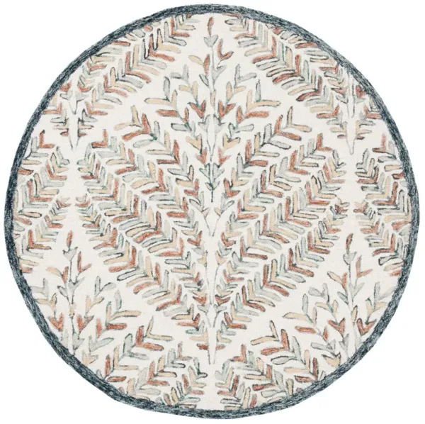 CAPRI 208 IVORY  7' x 7' Round Round Rug