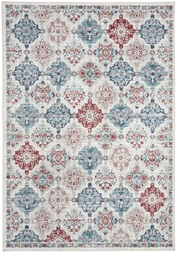 Brentwood 815 Cream / Blue 6'-7" X 6'-7" Square Square Powerloomed Rug