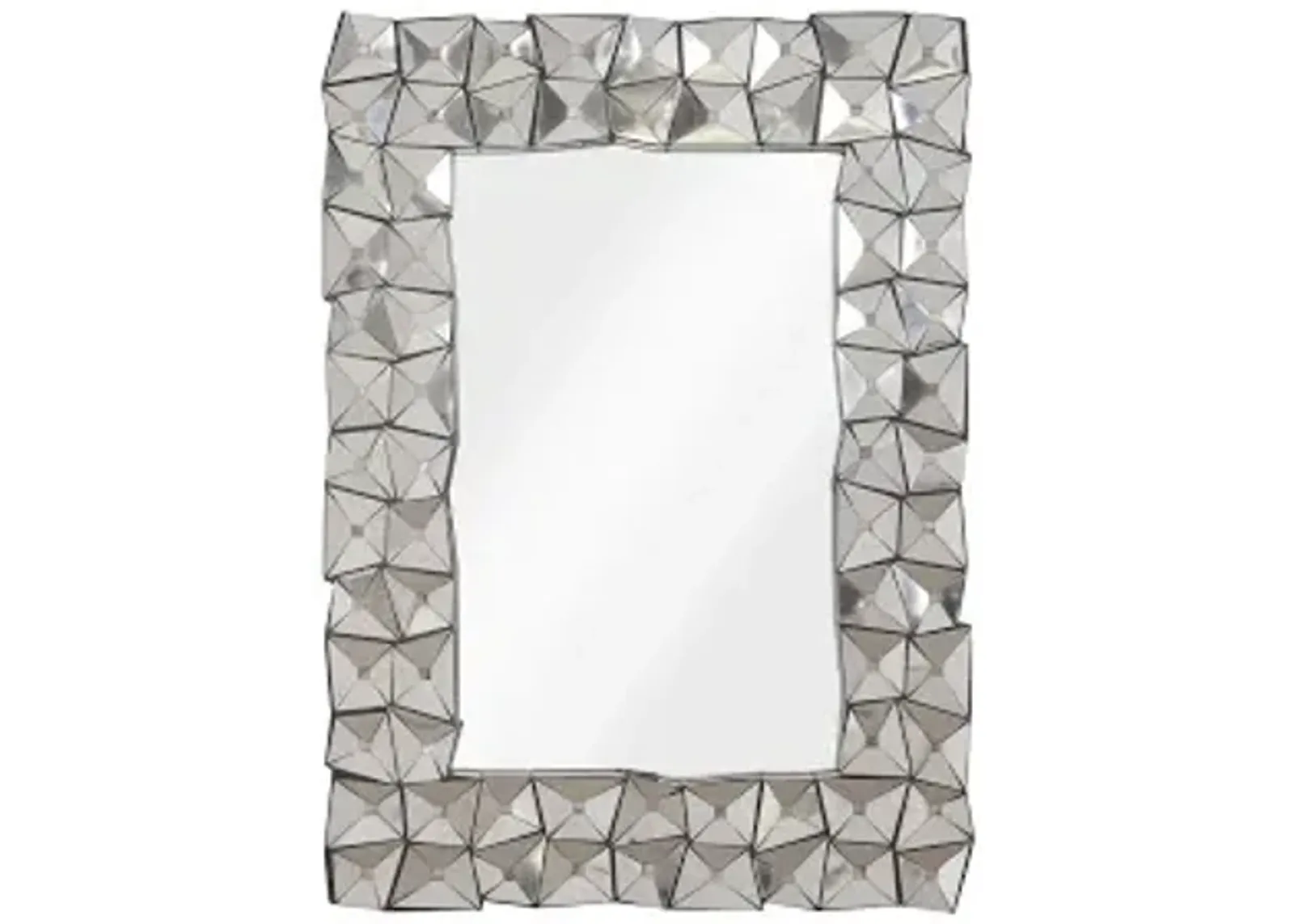 divot mirror, stainless steel