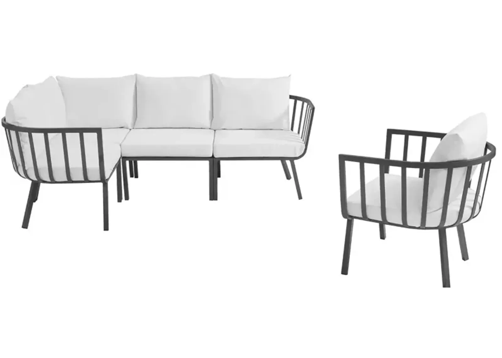 Riverside 5 Piece Outdoor Patio Aluminum Set